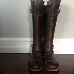 Anouk sturdy leather boots